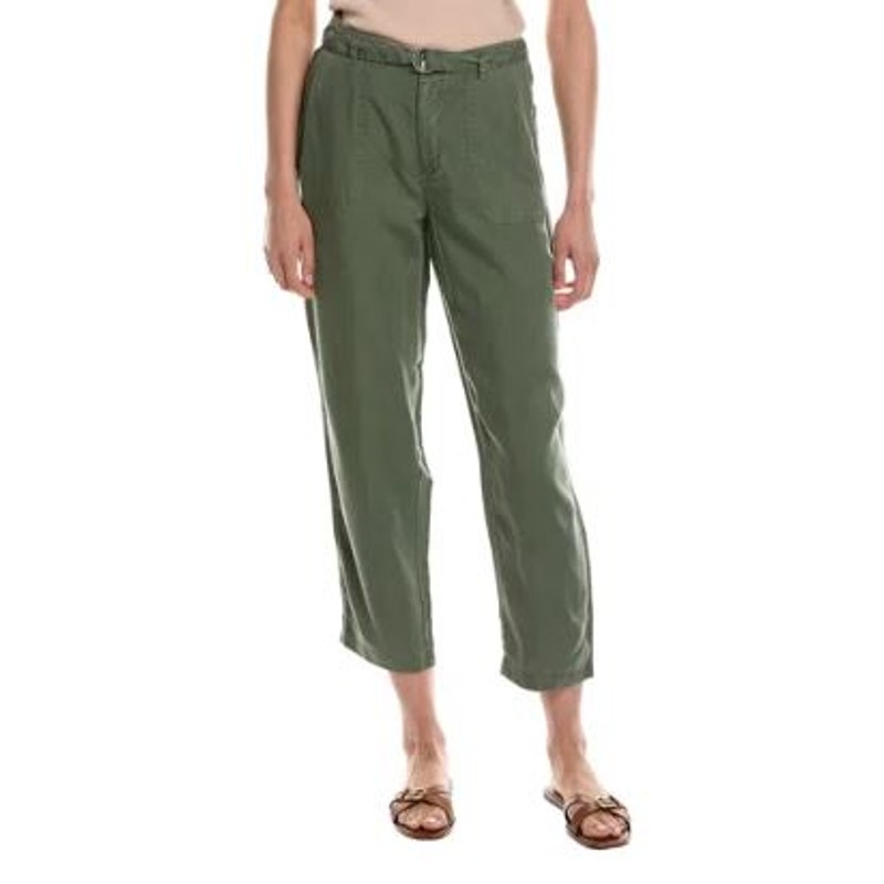 Tommy Bahama Mission Beach Tapered Pants Tencel Relaxed Belted Moss Green Sz 4